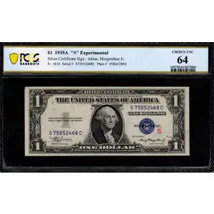 $1 1935-A blue seal. Small Silver Certificates 1610