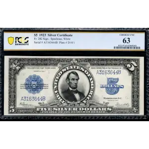 $5 1923 Blue Silver Certificates 282