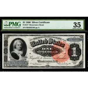 $1 1886 Large Red Silver Certificates 217 (2)