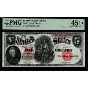 $5  Small Red, scalloped Legal Tender Issues 87 (2)