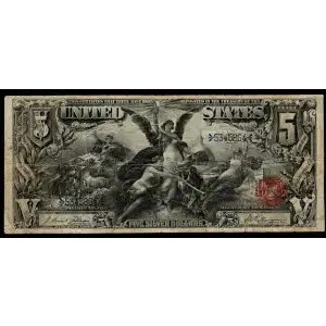 $5 1896 Small Red Silver Certificates 268