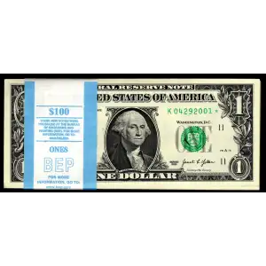 $1 2021 Green seal. Small Size $1 Federal Reserve Notes 3007K*