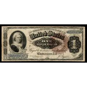 $1 1886 Large Brown Silver Certificates 219
