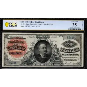$20 1886 Large Red Silver Certificates 313 (2)
