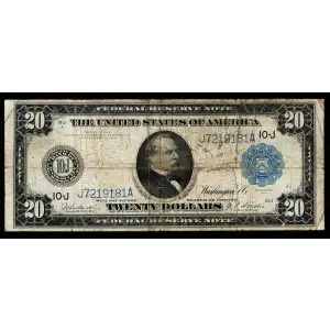 $20 1914 Blue Seal Federal Reserve Notes 1002