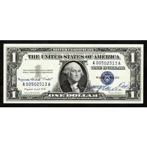 $1 1957-A blue seal. Small Silver Certificates 1620