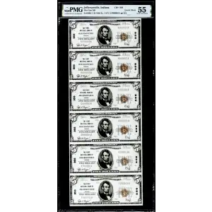 $5 1929 Small brown seal Small National Bank Notes 1800-1 (2)