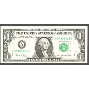 $1 2003 Green seal. Small Size $1 Federal Reserve Notes 1928-A