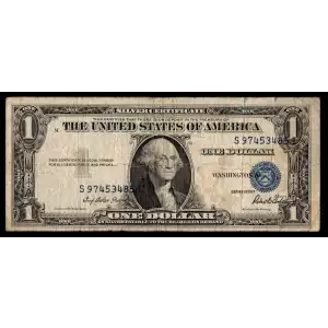$1 1935-F blue seal. Small Silver Certificates 1615 (2)