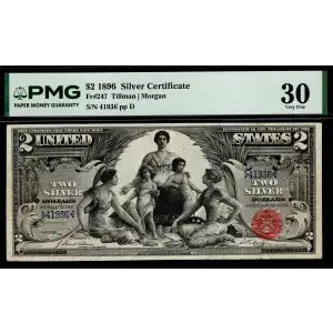 $2 1896 Small Red Silver Certificates 247