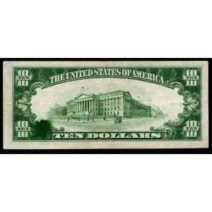 $10 1934-A yellow seal Emergency Notes Issued During WW2 2309