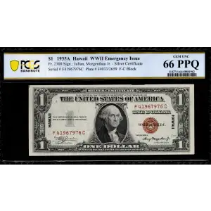 $1 1935-A brown seal Emergency Notes Issued During WW2 2300