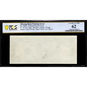 $5 1969-C.  Small Size $5 Federal Reserve Notes 1972-G
