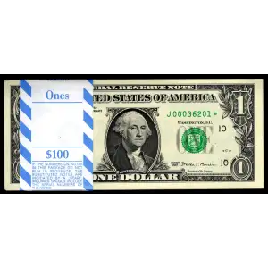 $1 2021 Green seal. Small Size $1 Federal Reserve Notes 3007J*