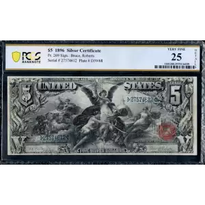 $5 1896 Small Red Silver Certificates 269