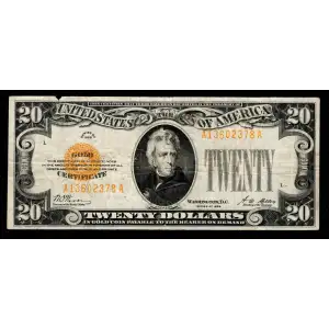 $20 1928 gold seal. Small Size Gold Certificates 2402 (2)
