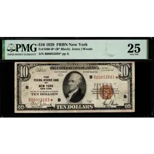 $10 1929 brown seal Small Federal Reserve Bank Notes 1860-B*