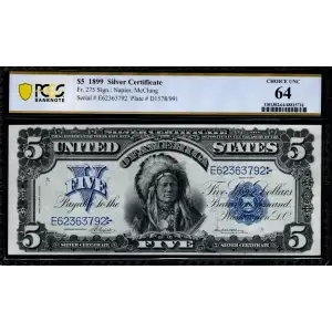 $5 1899 Blue Silver Certificates 275
