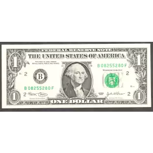 $1 2003 Green seal. Small Size $1 Federal Reserve Notes 1928-B