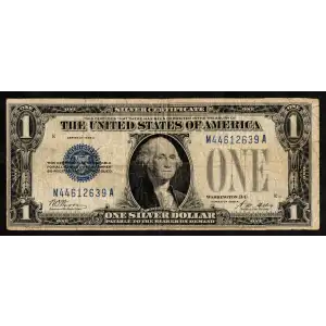 $1 1928-A blue seal. Small Silver Certificates 1601