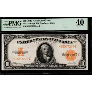 $10 1922 Gold Gold Certificates 1173 (2)