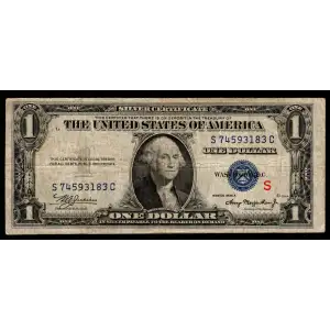 $1 1935-A blue seal. Small Silver Certificates 1610