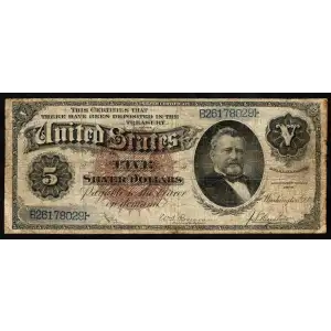 $5 1886 Large Brown Silver Certificates 263