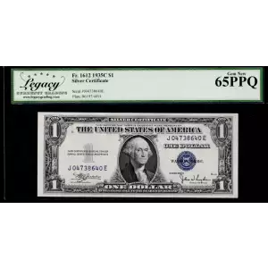 $1 1935-C blue seal. Small Silver Certificates 1612
