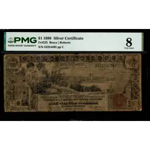 $1 1896 Small Red with rays Silver Certificates 225