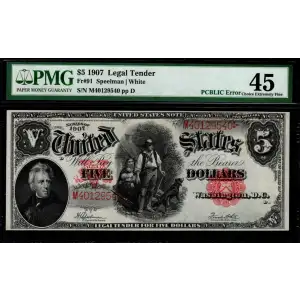 $5  Small Red, scalloped Legal Tender Issues 91 (2)