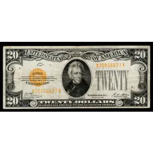 $20 1928 gold seal. Small Size Gold Certificates 2402