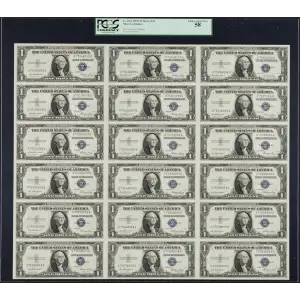 $1 1935-E blue seal. Small Silver Certificates 1614