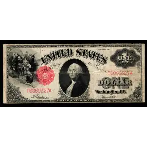 $1 1917 Small Red, scalloped Legal Tender Issues 37