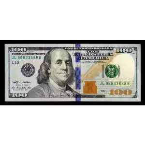 $100 2009  Small Size $100 Federal Reserve Notes 2185-L