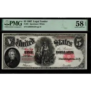 $5  Small Red, scalloped Legal Tender Issues 91 (2)