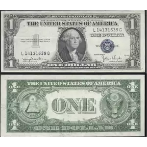 $1 1935-D blue seal. Small Silver Certificates 1613W