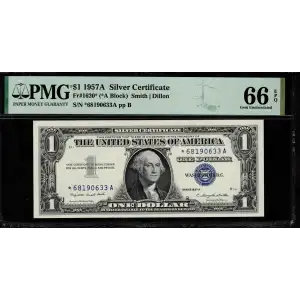 $1 1957-A blue seal. Small Silver Certificates 1620*