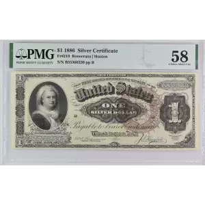 $1 1886 Large Brown Silver Certificates 219