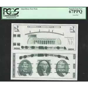 UNCUT PAIR: GIORI PRESS TEST NOTE Green Uniface