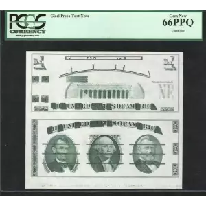 UNCUT PAIR: GIORI PRESS TEST NOTE Green Uniface